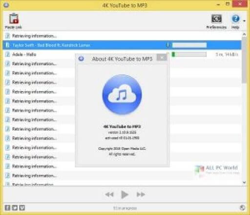 4K YouTube to MP3 3.15.1.4190 with License Key